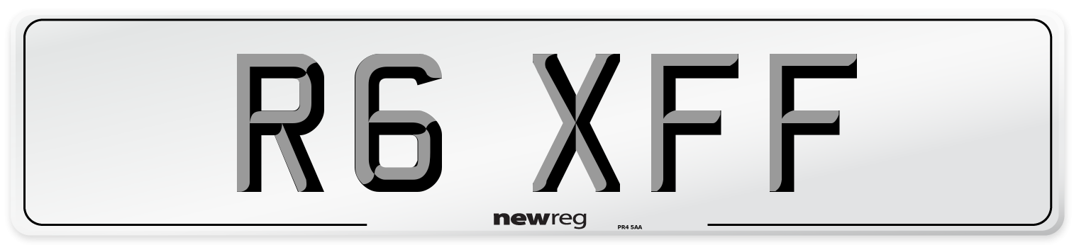 R6 XFF Number Plate from New Reg